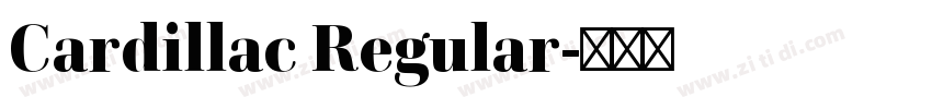 Cardillac Regular字体转换
